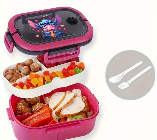 Fiambrera tupper almuerzo granate