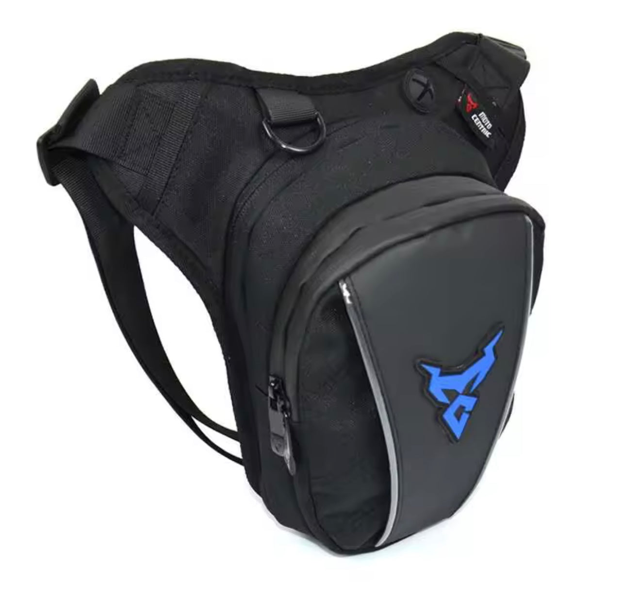 Bolso pierna moto azul