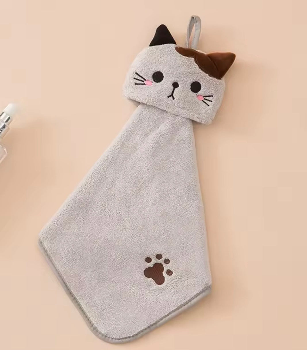 Toalla tocador baño gato