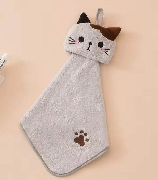 Toalla tocador baño gato